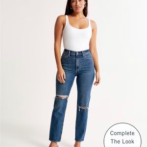 Abercrombie & Fitch Curve Love Ultra High Rise Ankle Straight Jean | size 25